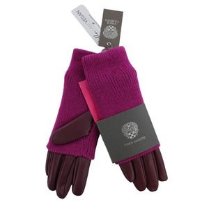 Vince Camuto Womens Ribbed Cuff Gloves Sz Medium #GL63PME